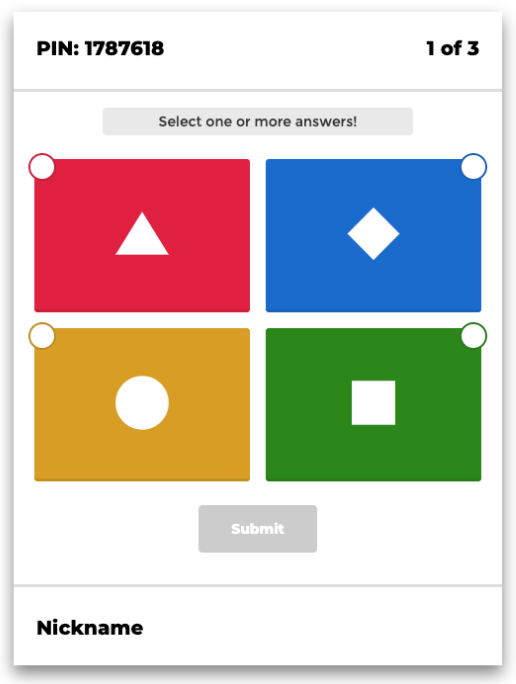 Kahoot adds multi-select feature to require all correct answers – Liftoff!