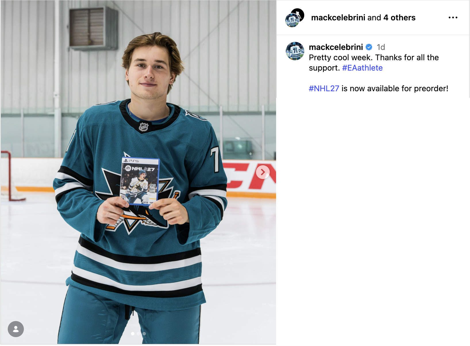 Opinion: Celebrini is the NHL 27 cover athlete we deserve